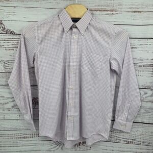Turtleson Mens Medium Plaid Checkered Long Sleeve Button‎ Down Dress Shirt NWOT